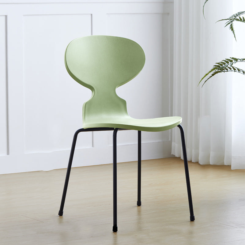 Modern Style Side Chair Plastic Metal Dining Chair for Home Use