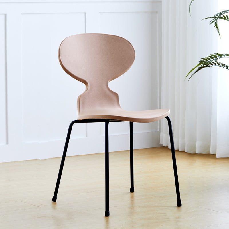 Modern Style Side Chair Plastic Metal Dining Chair for Home Use