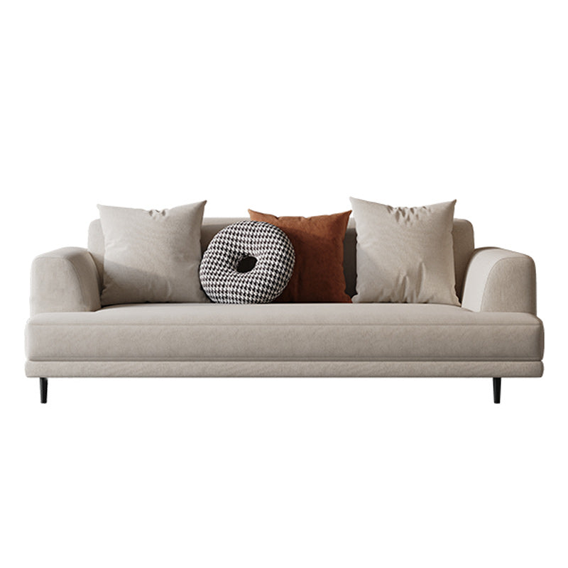 Linen Recessed Sofa  Modern Arm Cushions 35.4"W Sofa for Living Room