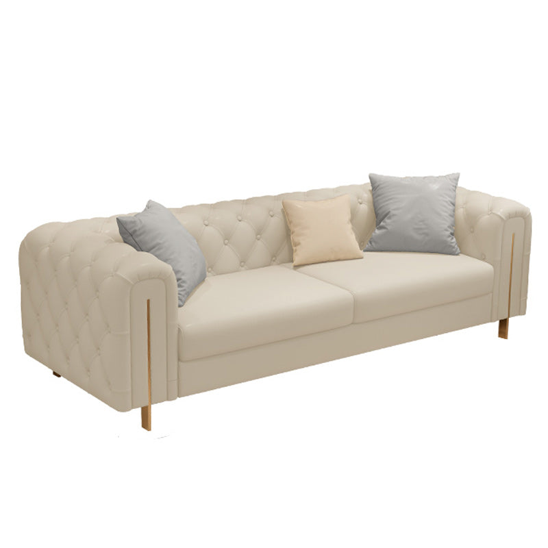 Tufted Split-Back Tuxedo Arm Chesterfield Sofa for Living Room, Apartment