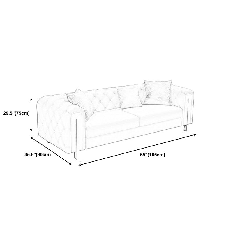 Tufted Split-Back Tuxedo Arm Chesterfield Sofa for Living Room, Apartment