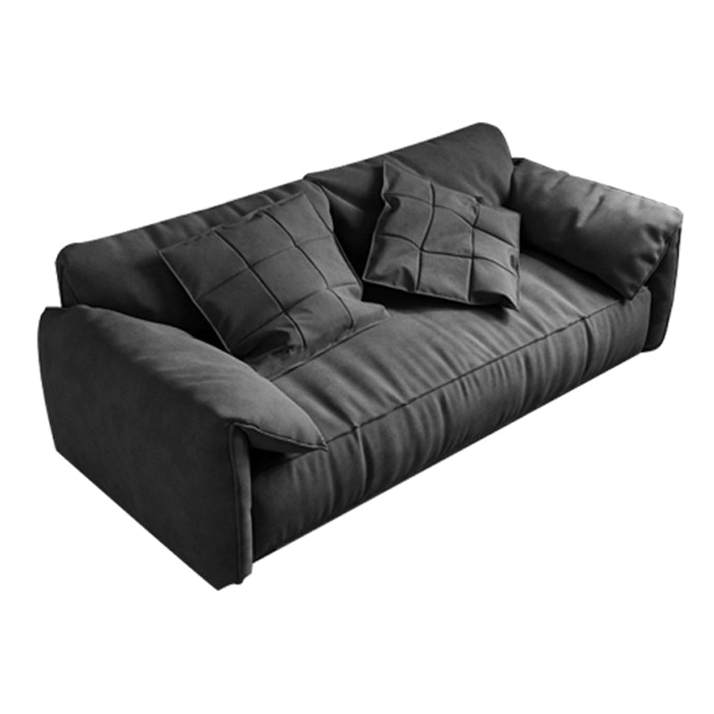 Beach Tight Back Standard Sofa 29.53"High Pillow Top Arm Sofa, Black