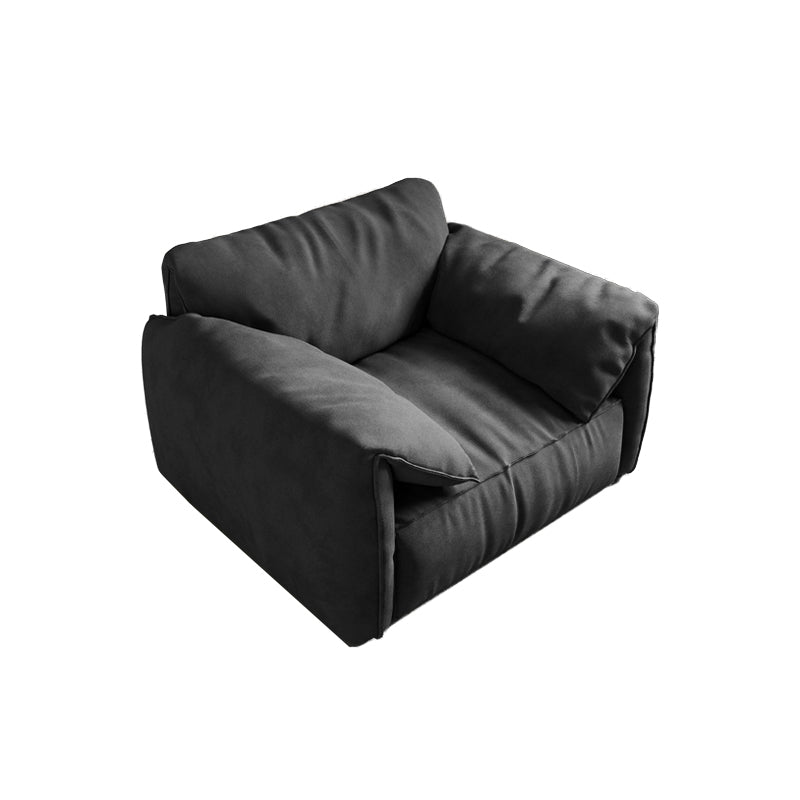 Beach Tight Back Standard Sofa 29.53"High Pillow Top Arm Sofa, Black