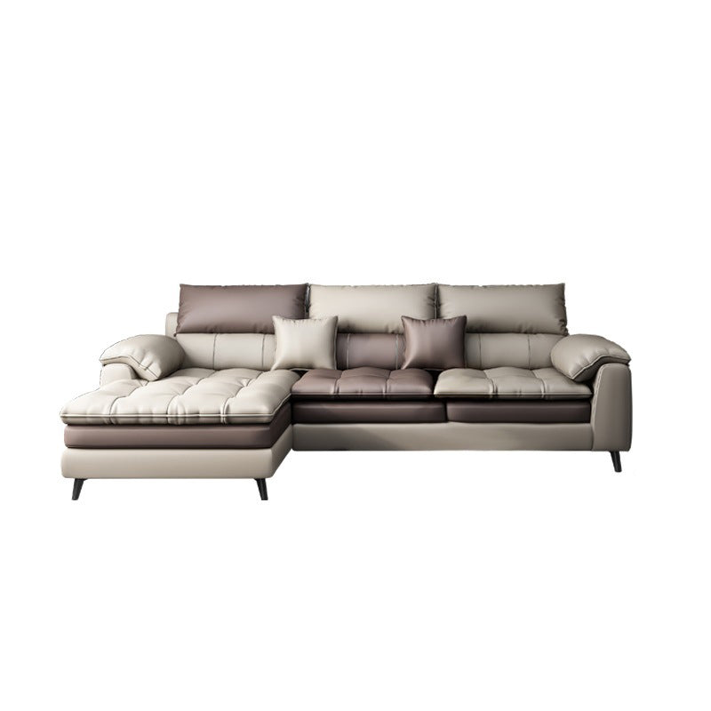 Faux leather High Back Pillow Top Arm Sofa and Sectional with  Stain-Resistant