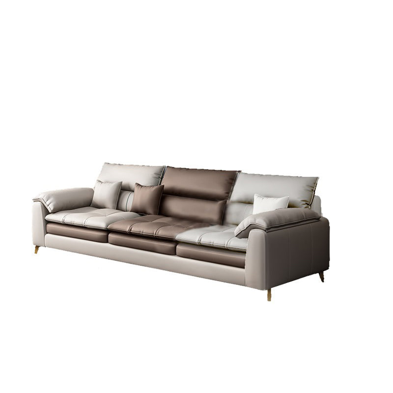 Faux leather High Back Pillow Top Arm Sofa and Sectional with  Stain-Resistant