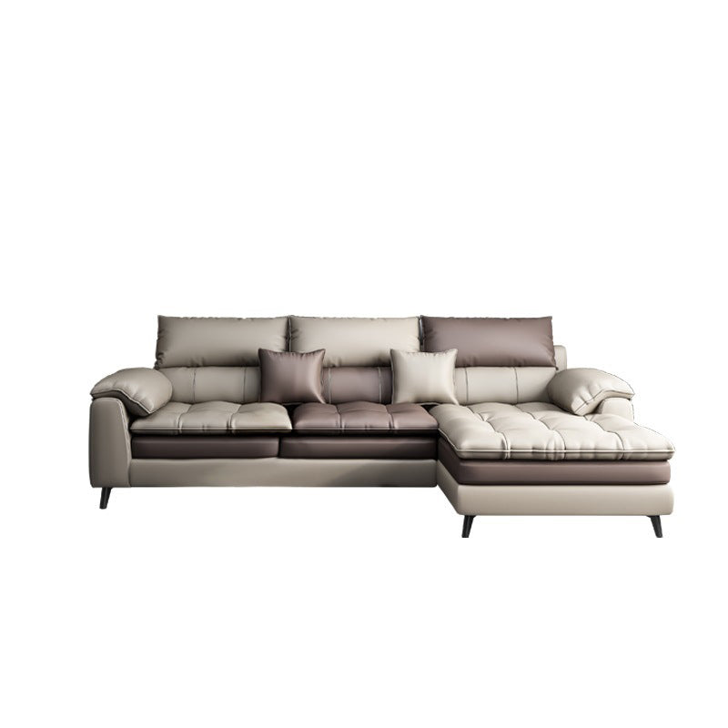 Faux leather High Back Pillow Top Arm Sofa and Sectional with  Stain-Resistant