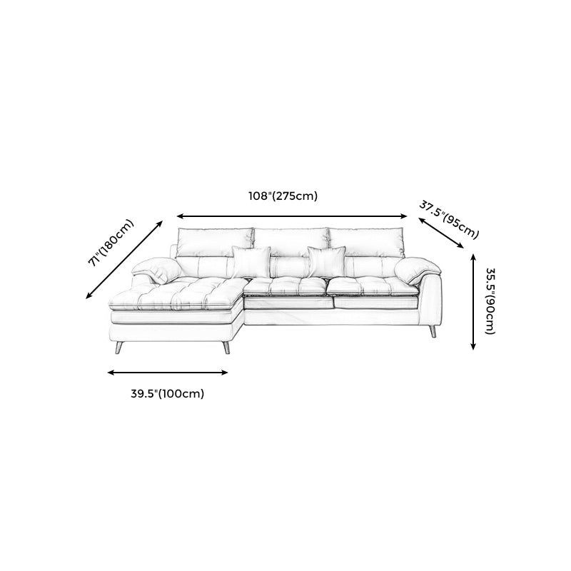 Faux leather High Back Pillow Top Arm Sofa and Sectional with  Stain-Resistant