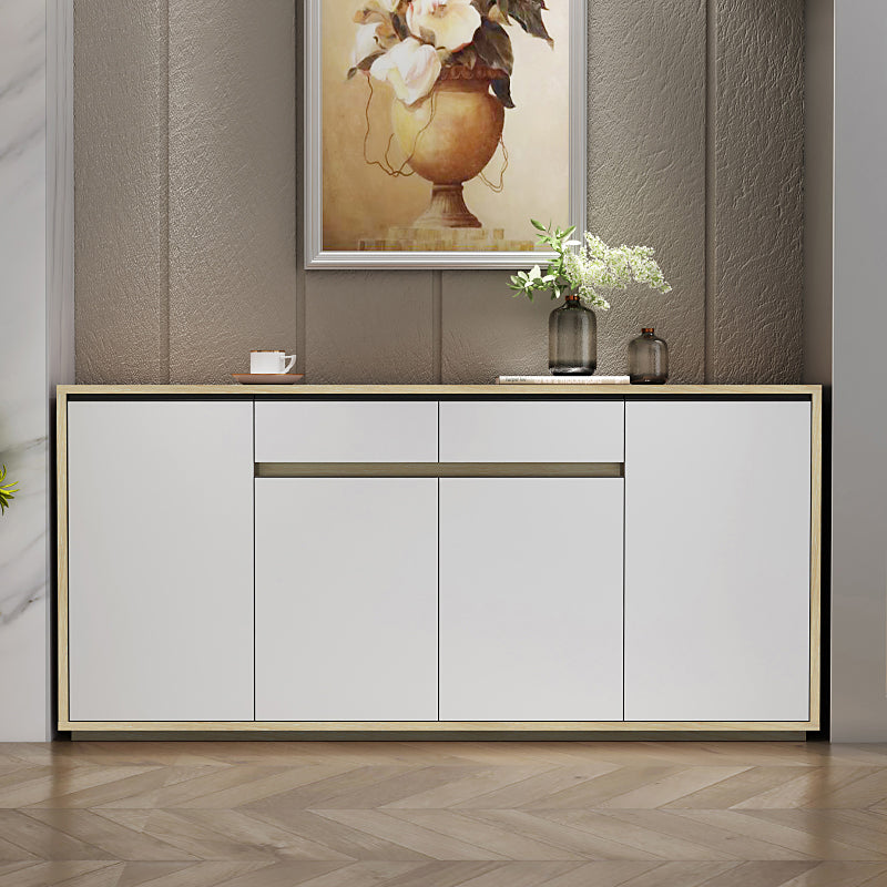 Artificial Wood Living Room Sideboard Cabinet Modern Credenza with Storages and Drawer