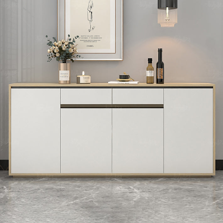 Artificial Wood Living Room Sideboard Cabinet Modern Credenza with Storages and Drawer