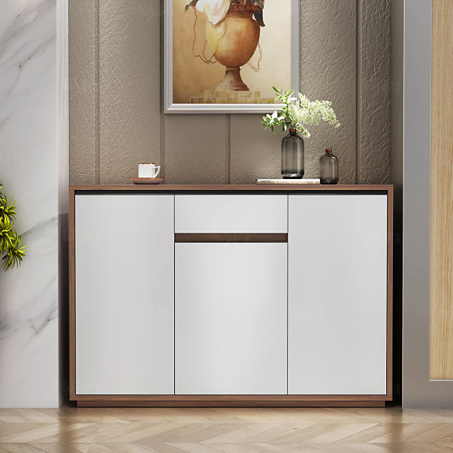 Artificial Wood Living Room Sideboard Cabinet Modern Credenza with Storages and Drawer