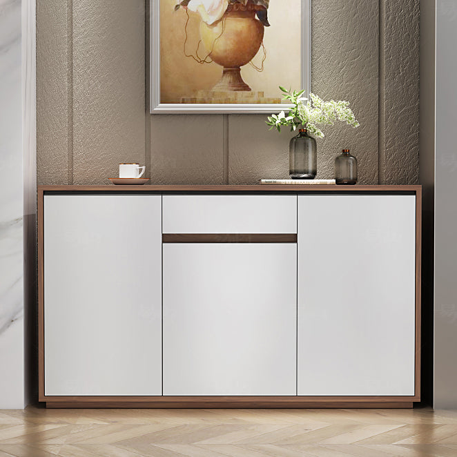 Artificial Wood Living Room Sideboard Cabinet Modern Credenza with Storages and Drawer