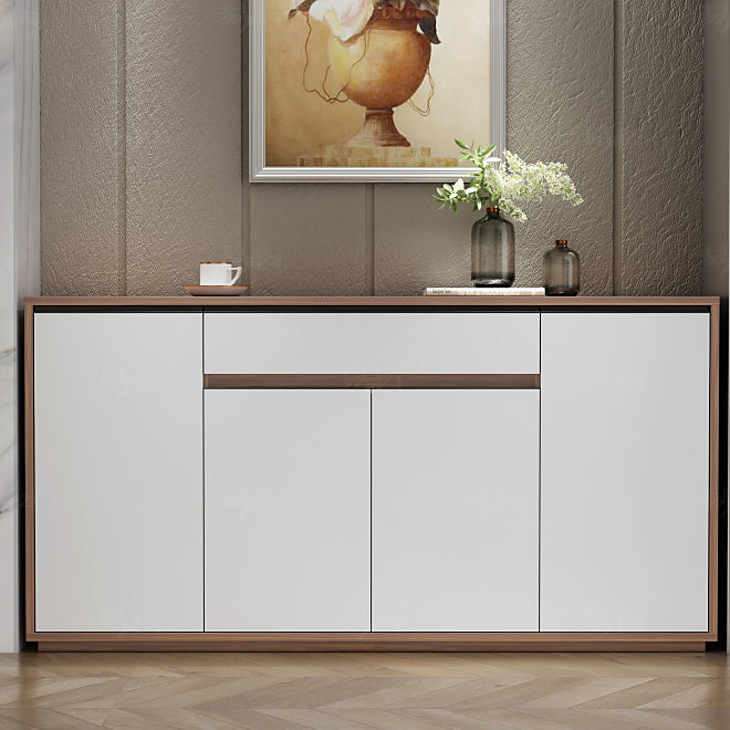 Artificial Wood Living Room Sideboard Cabinet Modern Credenza with Storages and Drawer