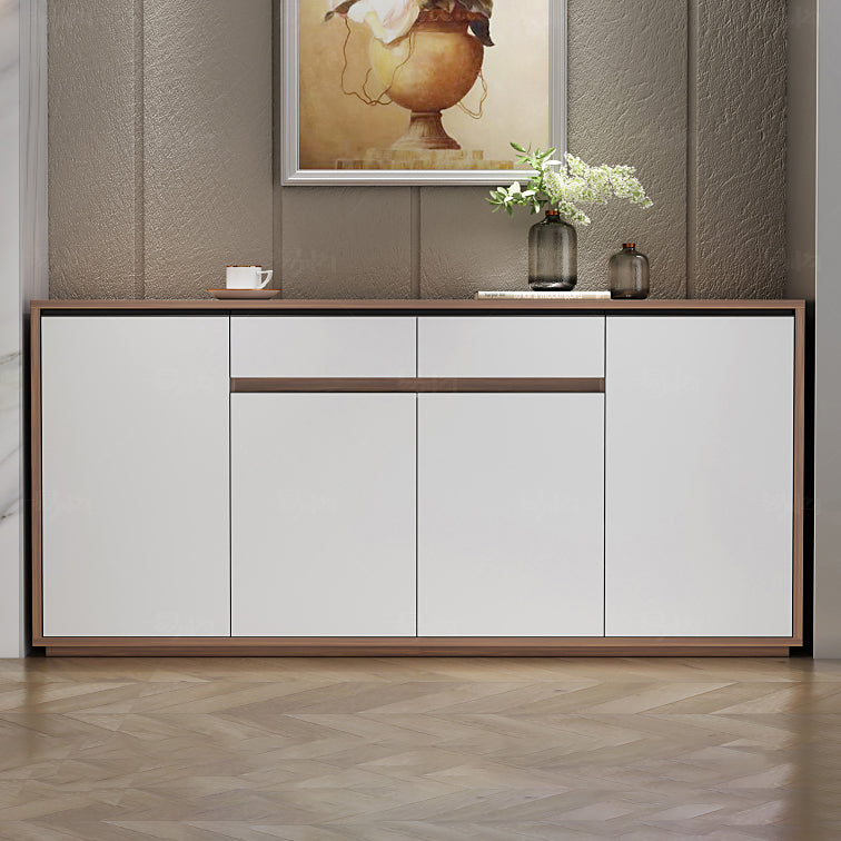 Artificial Wood Living Room Sideboard Cabinet Modern Credenza with Storages and Drawer