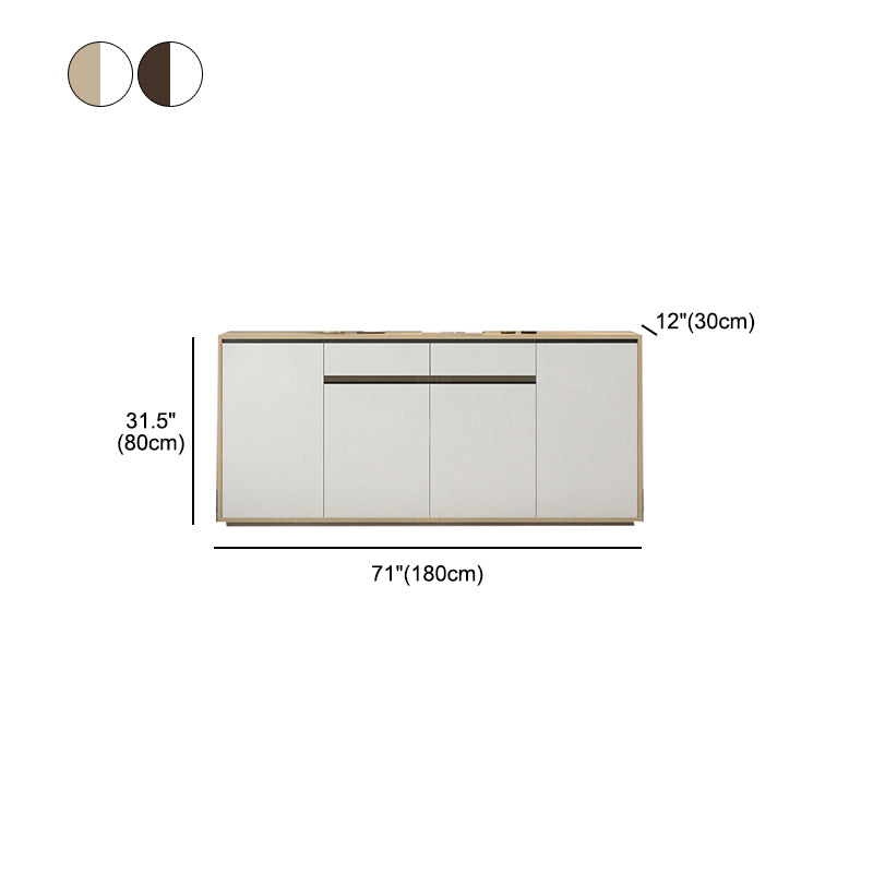 Artificial Wood Living Room Sideboard Cabinet Modern Credenza with Storages and Drawer