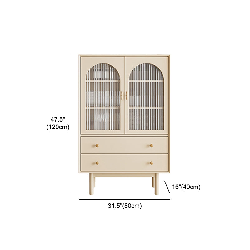 Rattan Living Room Sideboard Cabinet Modern Credenza with Storage and Drawer