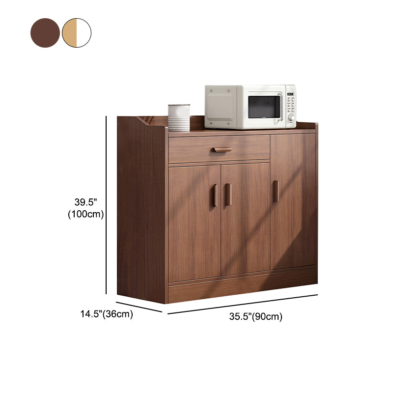 Wood Living Room Sideboard Cabinet Modern  Credenza with Storage and Drawer