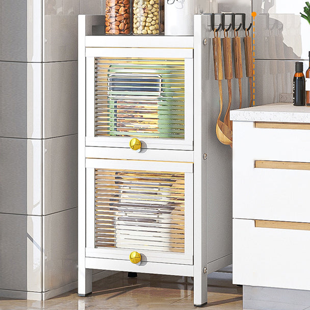 Plastic Door Iron Sideboard Modern Server Cabinet with Storage for Kitchen