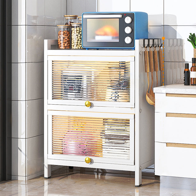 Plastic Door Iron Sideboard Modern Server Cabinet with Storage for Kitchen