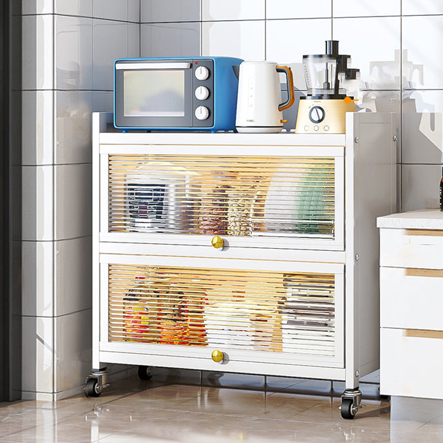 Plastic Door Iron Sideboard Modern Server Cabinet with Storage for Kitchen