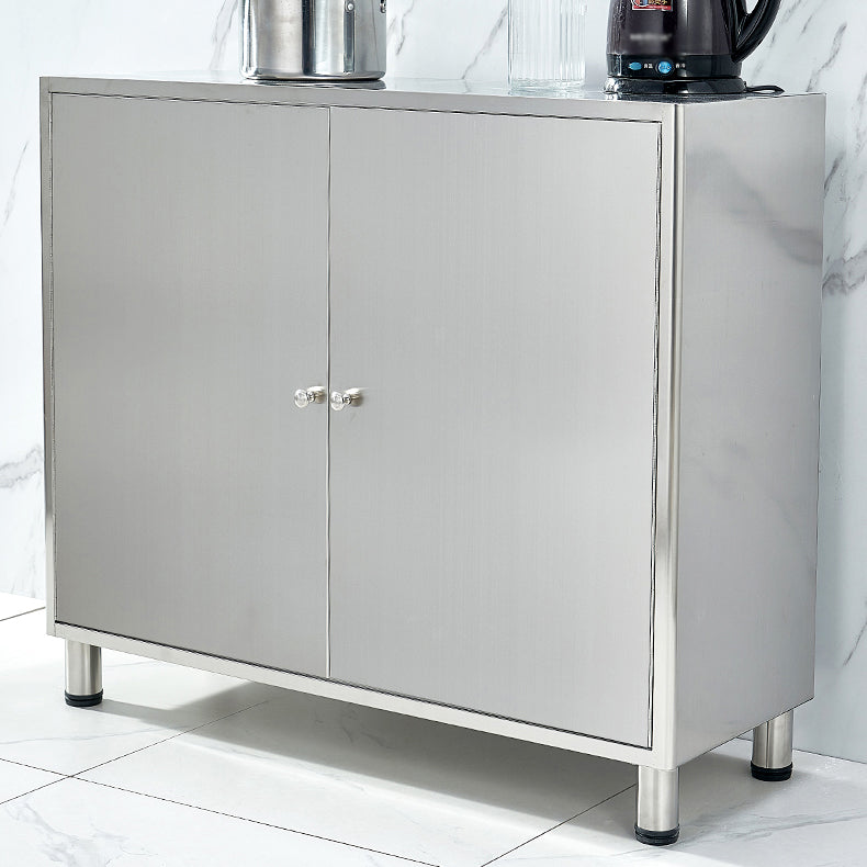 Stainless Steel Kitchen Sideboard Cabinet Modern Server Cabinet with Storage