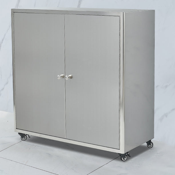 Stainless Steel Kitchen Sideboard Cabinet Modern Server Cabinet with Storage