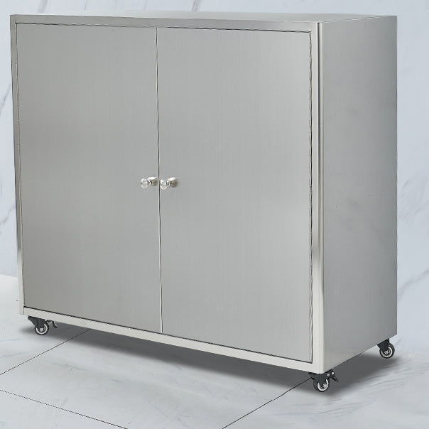 Stainless Steel Kitchen Sideboard Cabinet Modern Server Cabinet with Storage