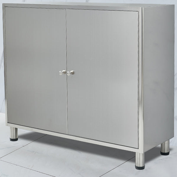 Stainless Steel Kitchen Sideboard Cabinet Modern Server Cabinet with Storage