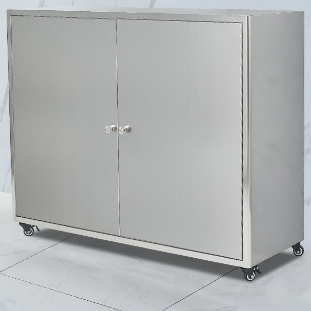 Stainless Steel Kitchen Sideboard Cabinet Modern Server Cabinet with Storage