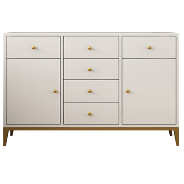 Pine Wood Kitchen Sideboard Cabinet Modern Credenza with Drawer and Storage