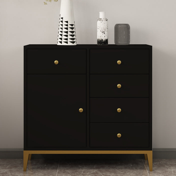 Pine Wood Kitchen Sideboard Cabinet Modern Credenza with Drawer and Storage