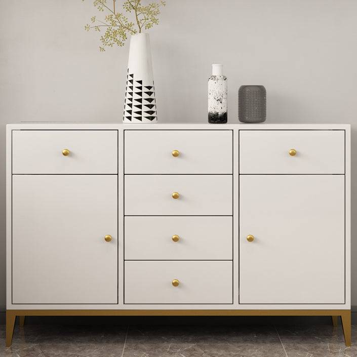 Pine Wood Kitchen Sideboard Cabinet Modern Credenza with Drawer and Storage