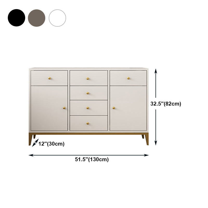 Pine Wood Kitchen Sideboard Cabinet Modern Credenza with Drawer and Storage