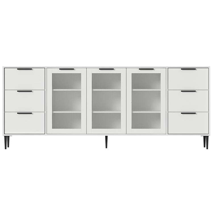 Living Room 32-inch Height Sideboard Contemporary Style Artificial Wood Cupboard