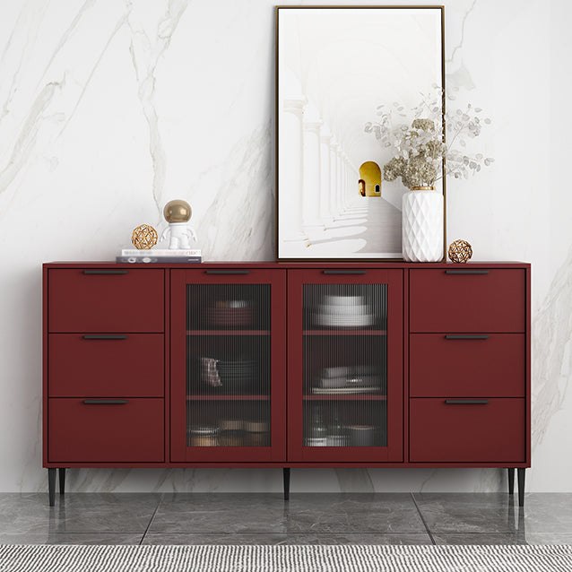 Living Room 32-inch Height Sideboard Contemporary Style Artificial Wood Cupboard