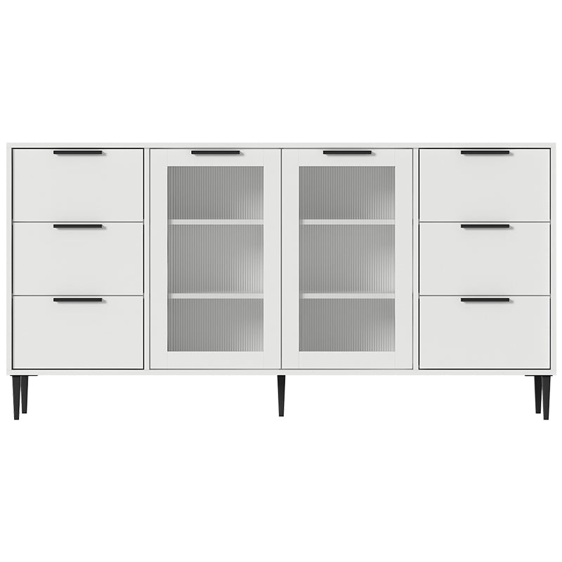 Living Room 32-inch Height Sideboard Contemporary Style Artificial Wood Cupboard