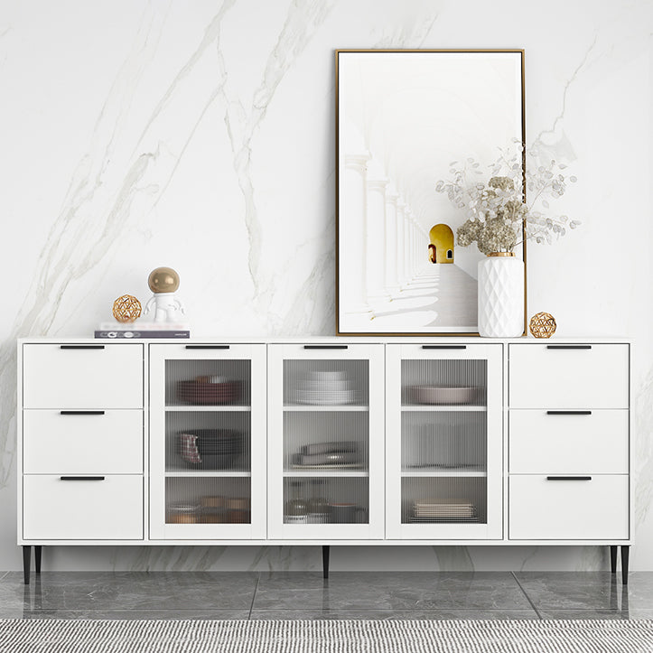 Living Room 32-inch Height Sideboard Contemporary Style Artificial Wood Cupboard