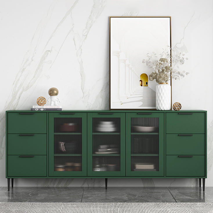 Living Room 32-inch Height Sideboard Contemporary Style Artificial Wood Cupboard