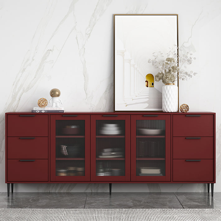 Living Room 32-inch Height Sideboard Contemporary Style Artificial Wood Cupboard