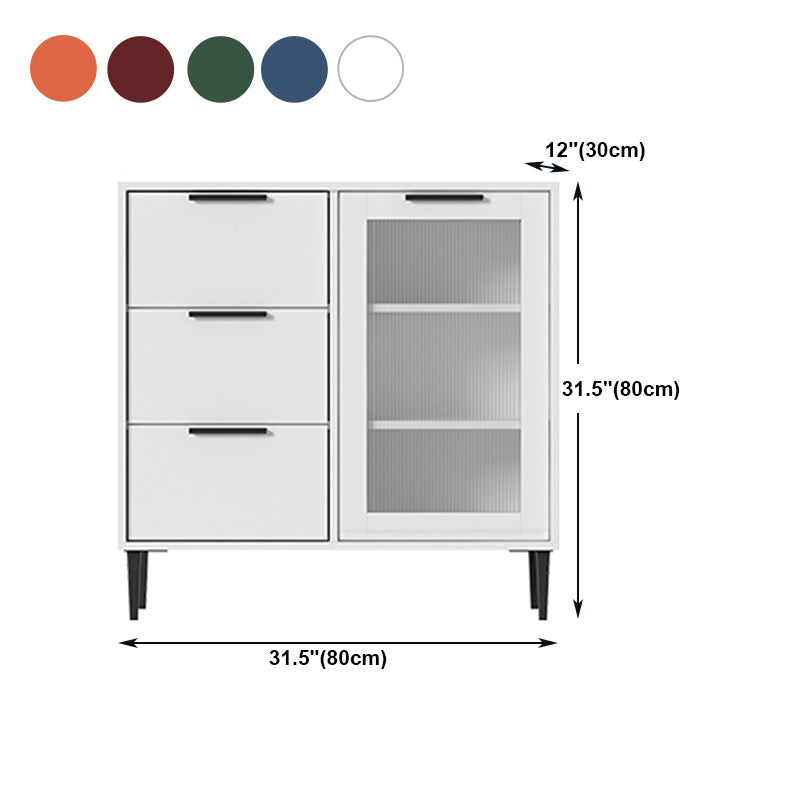 Living Room 32-inch Height Sideboard Contemporary Style Artificial Wood Cupboard