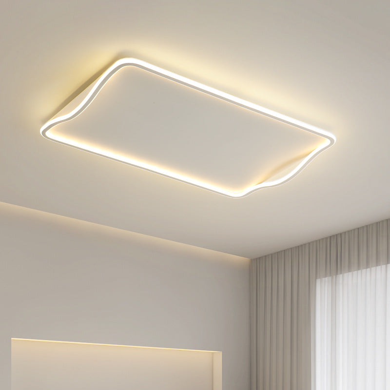 Metal Rectangular Close to Ceiling Lamp Simple Style LED Ceiling Flush