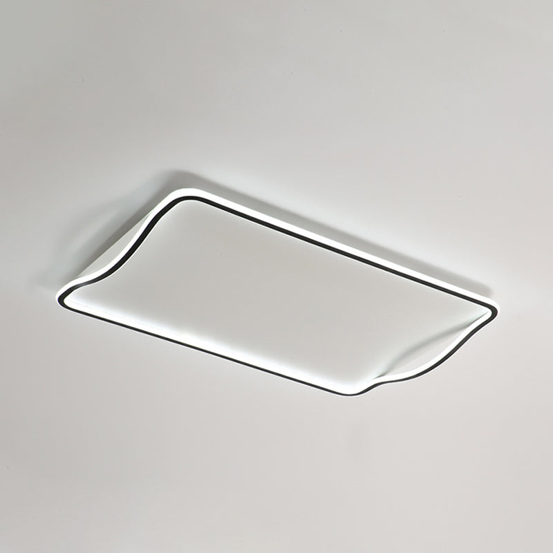 Metal Rectangular Close to Ceiling Lamp Simple Style LED Ceiling Flush