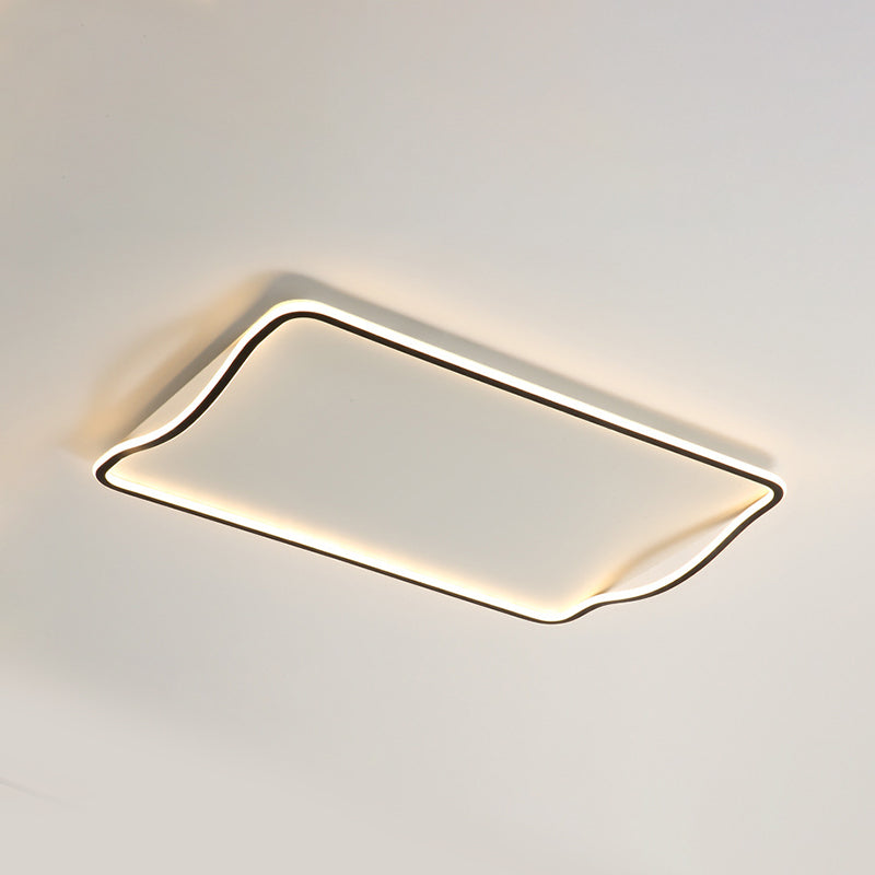 Metal Rectangular Close to Ceiling Lamp Simple Style LED Ceiling Flush