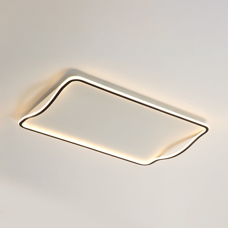 Metal Rectangular Close to Ceiling Lamp Simple Style LED Ceiling Flush