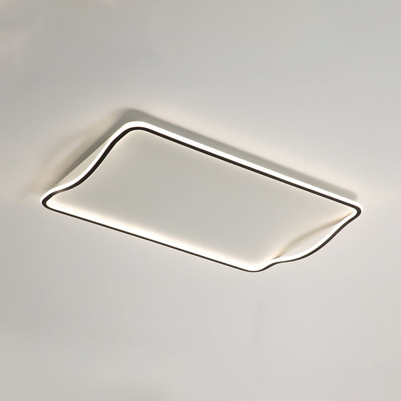 Metal Rectangular Close to Ceiling Lamp Simple Style LED Ceiling Flush