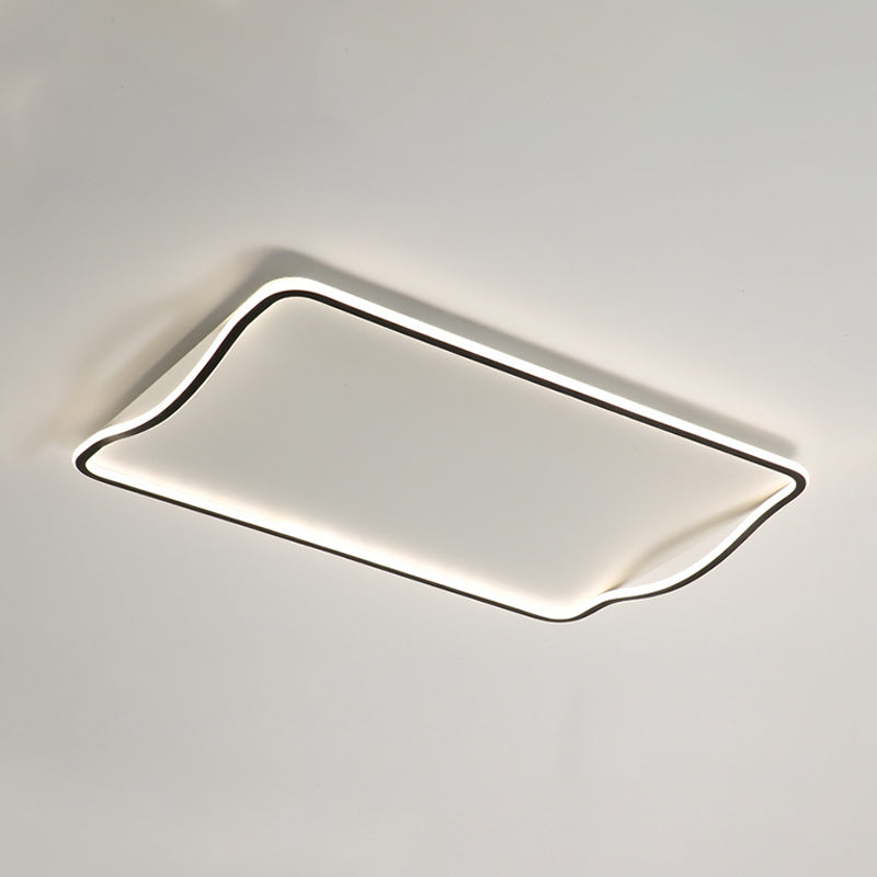 Metal Rectangular Close to Ceiling Lamp Simple Style LED Ceiling Flush