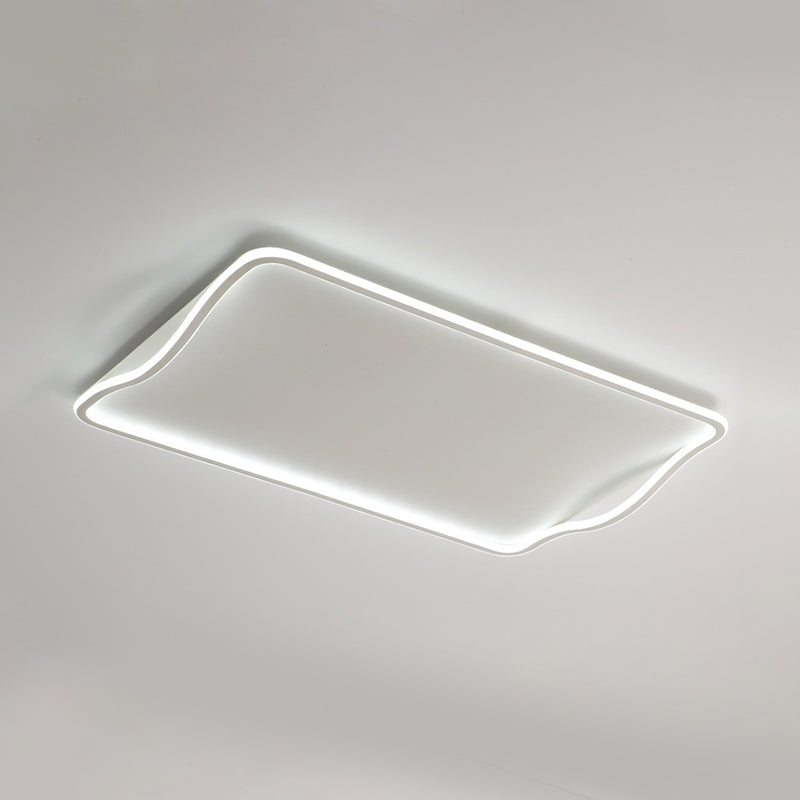 Metal Rectangular Close to Ceiling Lamp Simple Style LED Ceiling Flush