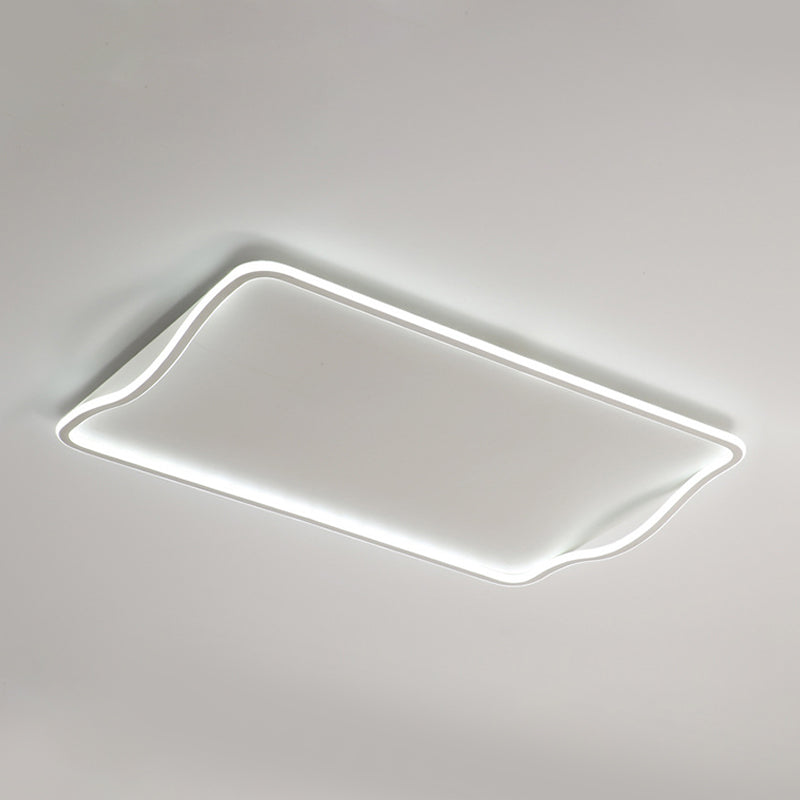 Metal Rectangular Close to Ceiling Lamp Simple Style LED Ceiling Flush