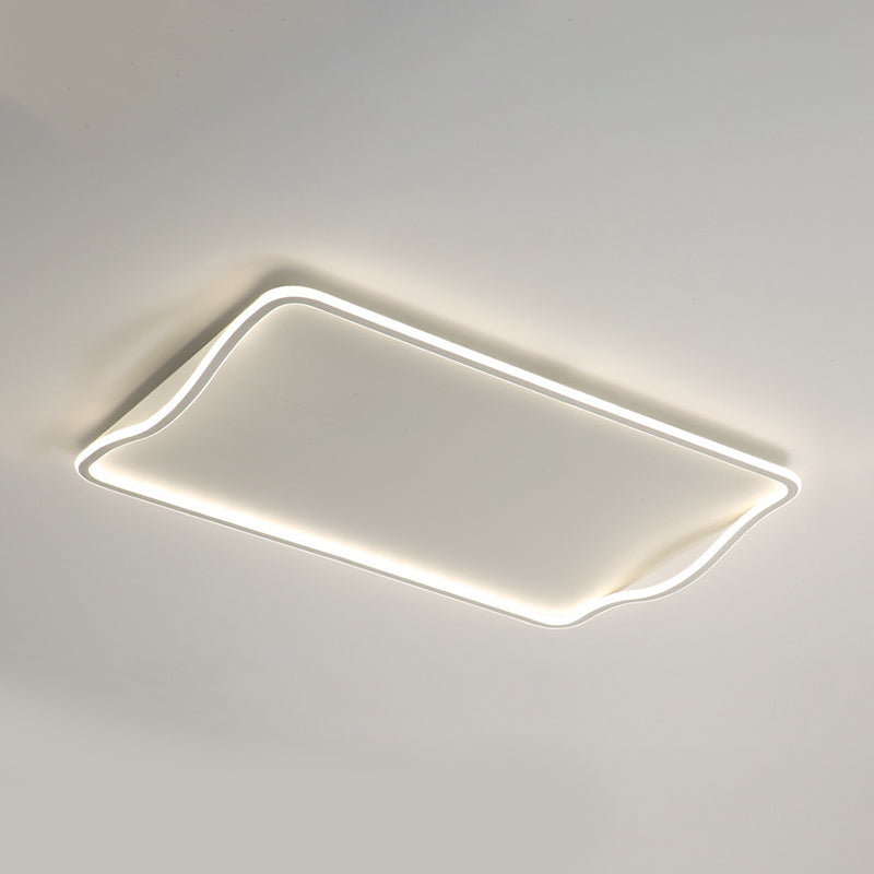 Metal Rectangular Close to Ceiling Lamp Simple Style LED Ceiling Flush