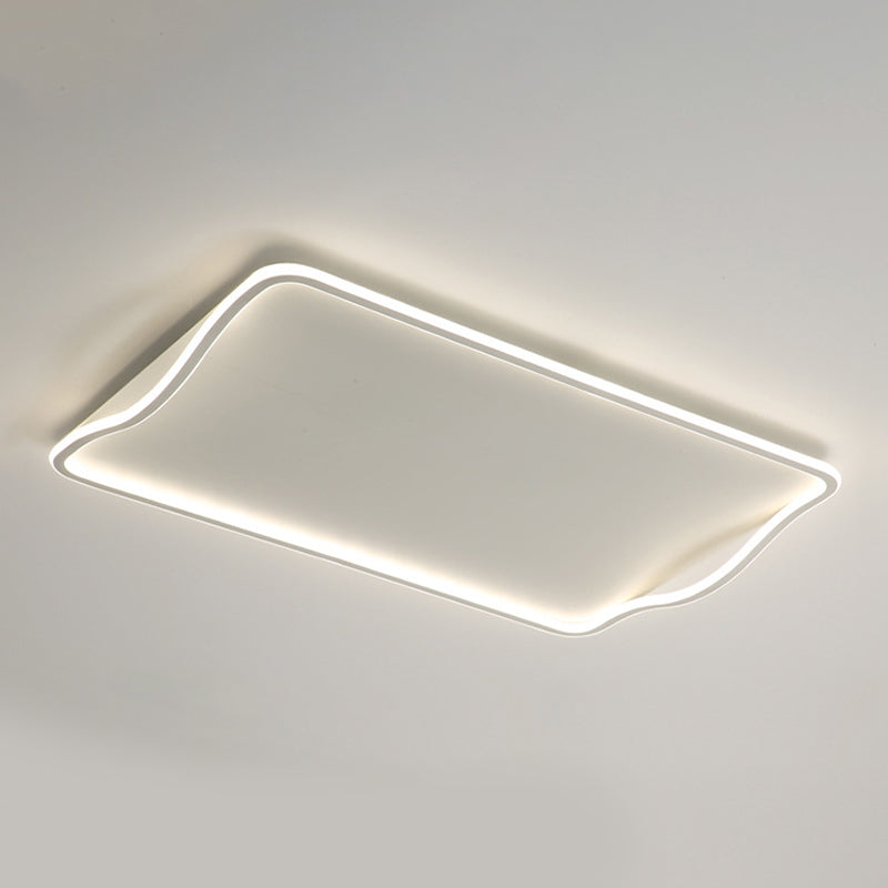 Metal Rectangular Close to Ceiling Lamp Simple Style LED Ceiling Flush