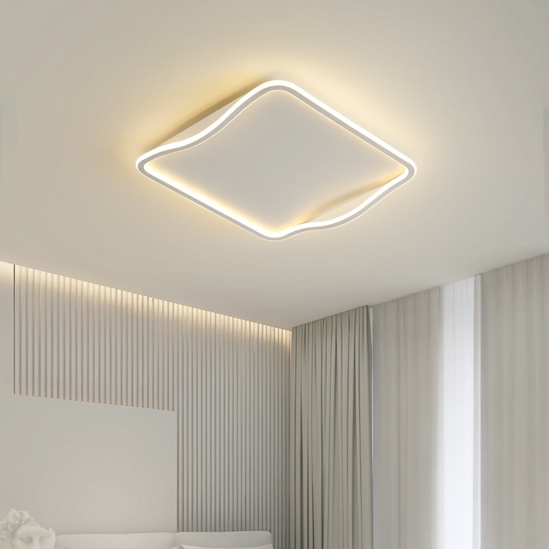 Minimalist Square Ceiling Mounted Fixture Metal LED Bedroom Ceiling Lighting